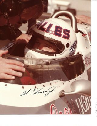 Autographed Al Unser Jr Cart Indy Car Racing Photograph