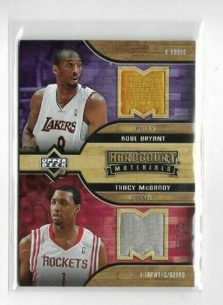 Kobe Bryant & Tracy Mcgrady 2006 - 07 Ud Hardourt Basketball Dual Jersey 32/50
