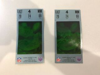 L@@k 1991 Bowl Xxv Football Stubs (2) Tickets Ny Giants Vs Buffalo Bills