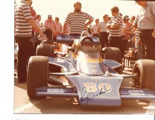 Autographed Larry Dickson Indycar Auto Racing Photograph