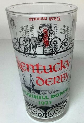 Vintage 1973 Kentucky Derby Glass Churchill Downs,