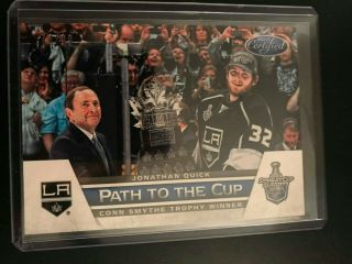 12/13 Panini Certified Jonathan Quick Path To The Cup Conn Smythe 74/99 Sp Rare