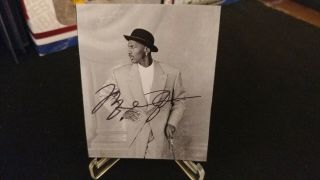 Michael Jordan Signed Autograph Basketball Book Page Signature Small Photo