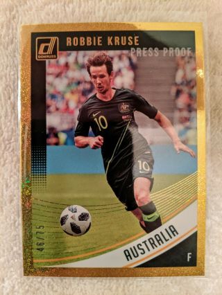 2018 - 19 Donruss Soccer Robbie Kruse Press Proof Gold /75 Australia