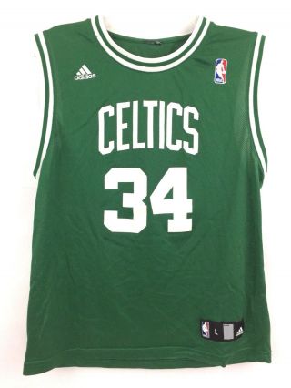 Adidas Paul Pierce Youth Jersey 34 Boston Celtics Green NBA Basketball L 14 - 16 2