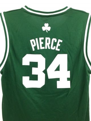 Adidas Paul Pierce Youth Jersey 34 Boston Celtics Green NBA Basketball L 14 - 16 3
