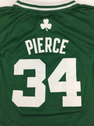 Adidas Paul Pierce Youth Jersey 34 Boston Celtics Green NBA Basketball L 14 - 16 5