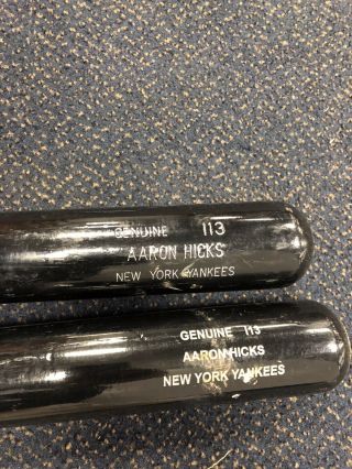 Authentic Game - Aaron Hicks York Yankees Bat Louisville Slugger