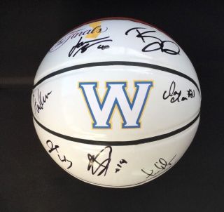Golden State Warriors Team Signed Autographed White Panel Finals Basketball