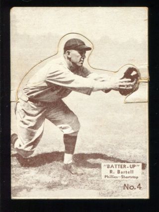 1934 - 36 Batter - Up 4 Dick Bartell Poor Philadelphia Phillies Set Break