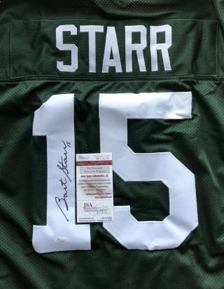 Bart Starr Signed Green Bay Packers Jersey Autographed Jersey With Jsa
