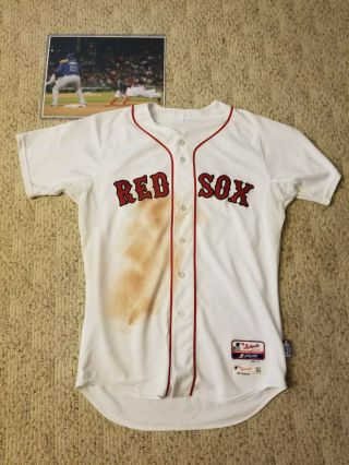 2015 Boston Red Sox Game Worn Mookie Betts Jersey Mlb Unwashed