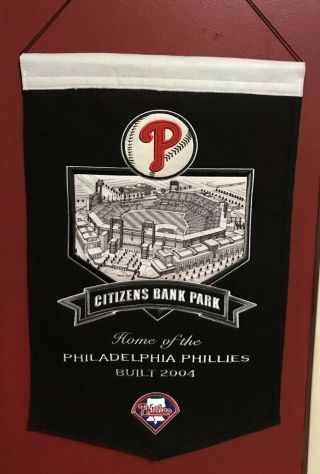 Philadelphia Phillies Citizens Bank Park Stadium Wool Banner Wall Hanging