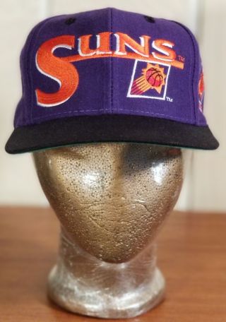 Vintage Official Licensed Phoenix Suns Purple Stitched Wool Blend Hat Cap