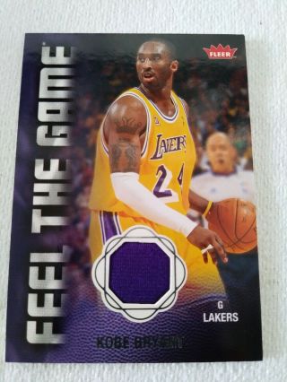 Kobe Bryant Feel The Game Fleer 08 - 09 Trading Card.  Game Jersey