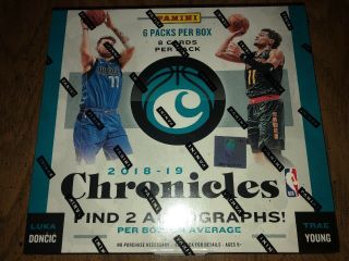 2018/19 Panini Chronicles Basketball Factory Hobby Box