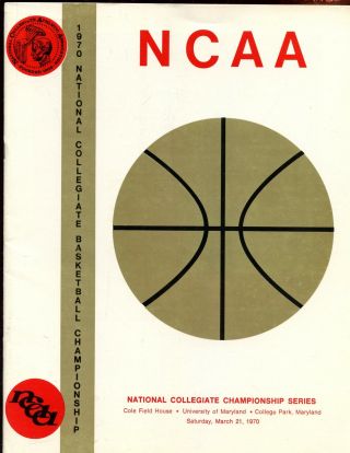 1970 Ncaa Basketball Championship Game Program Ucla Vs Jacksonville Exmt
