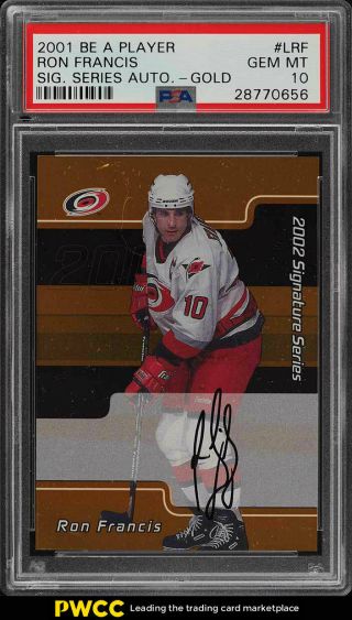 2001 Be A Player Signature Series Gold Ron Francis Auto Lrf Psa 10 Gem (pwcc)