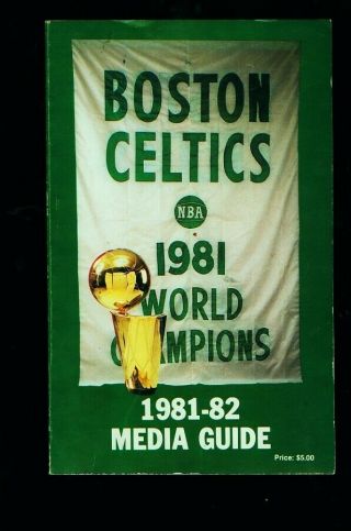1981 - 82 Boston Celtics Nba Basketball 168 - Page Media Guide