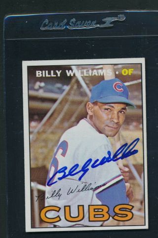 1967 Topps Billy Williams Chicago Cubs Signed Auto 35308