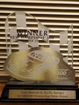 Ryan Newman 2002 Winston Cup Hampshire 1st Nascar Points Victory Trophy