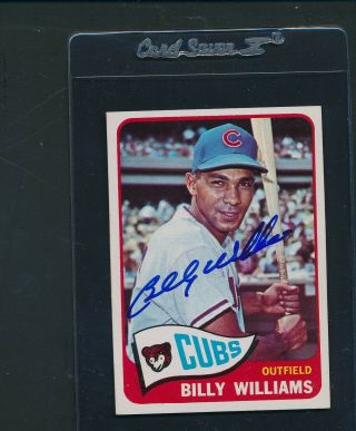 1965 Topps Billy Williams Chicago Cubs Signed Auto 35309