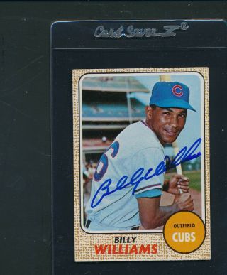 1968 Topps Billy Williams Chicago Cubs Signed Auto 35305