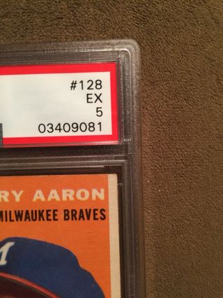 1954 Topps Henry Aaron Rookie Card - PSA 5 5