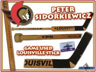 Peter Sidorkiewicz Game Stick Ottawa Senators - Louisville Tps
