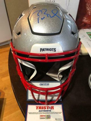 Tom Brady Autographed England Patriots Full Size Authentic Speed Flex Helmet