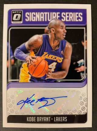Kobe Bryant 2018 - 19 Optic Signature Series Auto Black Mamba Lakers