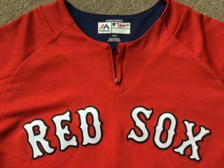 Boston Red Sox Game worn/used team issued 3/4 sleeve Red BP jersey 23 3