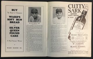1936 World Series Program Game 3 Yankee Stadium York Yankees Vs Giants MLB 9