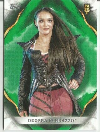 2019 Topps Wwe Undisputed Deonna Purrazzo Rookie Green Parallel Sp /50 Nxt