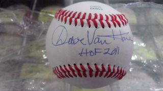 Dave Van Horn Miami Marlins Signed Olb Baseball Hof