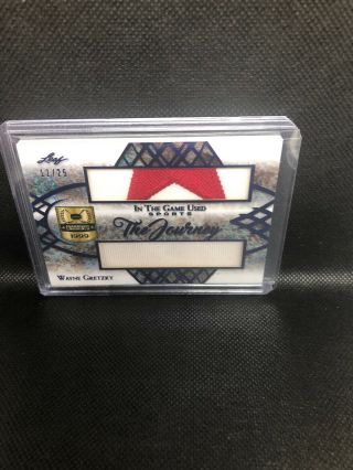 Wayne Gretzky 2019 Leaf In The Game Fantastic Fabrics Jersey Patch /25 Star