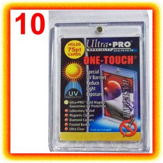 10 Ultra Pro One Touch Magnetic 75pt Uv Card Holder Display Case Two Piece 81910