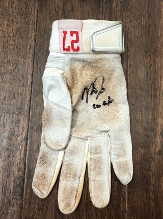 Mike Trout Game 2016 Mvp Batting Glove Single Game Worn Signed Auto Angels