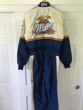1997 RUSTY WALLACE MILLER LITE BEER RACE DRIVERS SUIT SIGNED 3