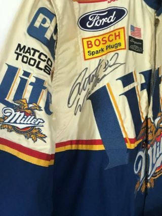 1997 RUSTY WALLACE MILLER LITE BEER RACE DRIVERS SUIT SIGNED 6