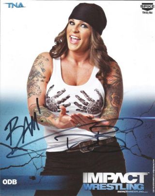 Hand Signed 8x10 Photo From Tna Impact Knockout Odb Signed To You P - 630 Wwe