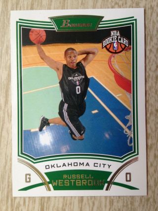 2008 - 09 Bowman Russell Westbrook Rookie Rc Oklahoma City Thunder Okc Rockets