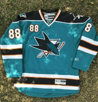 Brent Burns San Jose Sharks Home Teal Reebok Premier 7185 Hockey Jersey Size Xl