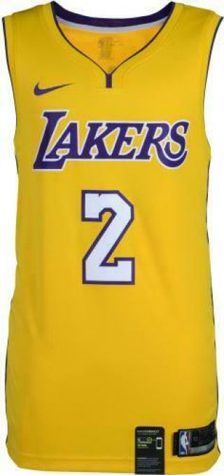 Lonzo Ball Los Angeles Lakers Autographed Nike Gold Swingman Jersey 3