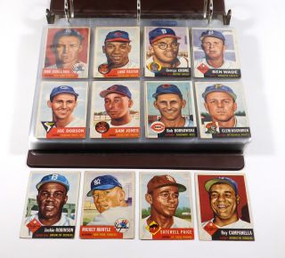 1953 Topps Baseball Near Complete Set In Binder (273/274) Missing Willie Mays