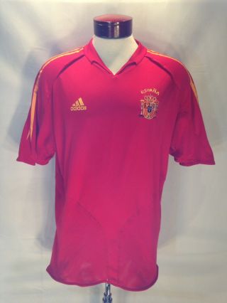 F39 Vtg 2003 Adidas Spain Espana Soccer Futbol Jersey Size Xl Raul Men 