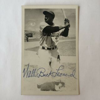 Walter “buck” Leonard - Signed Postcard,  Negro Leagues,  Hof - Jsa