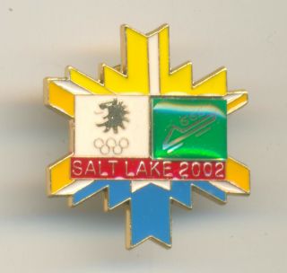 Rare Official Bulgaria Winter Olympic Bobsleigh Team Pin Badge Salt Lake 2002