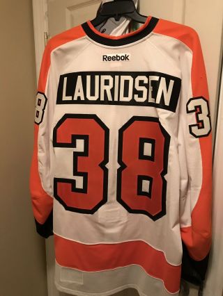 Oliver Lauridsen Nhl Authentic Philadelphia Flyers 12 - 13 Game Issued Jersey