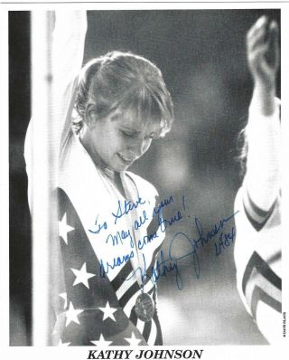 Kathy Johnson Signed Photo / Autographed Gymnastics Olympics